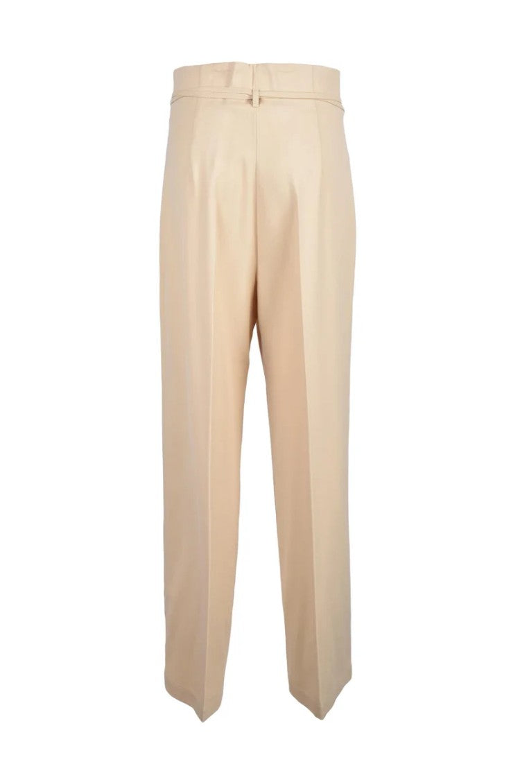 Erika Cavallini Cream Trousers With High Waist