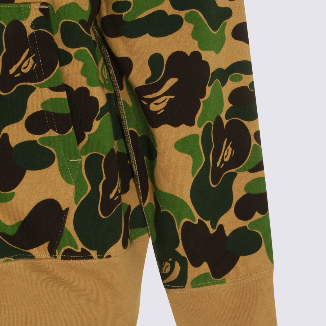 Bape Camouflage Zip-Up Hoodie With Shark Face Design