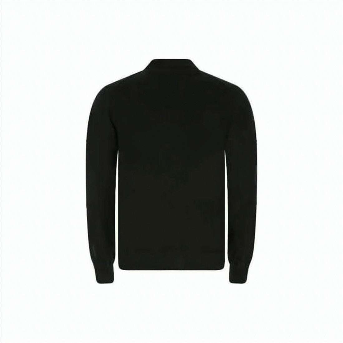 Comme Des Garçons Button-Up Cardigan With Heart Emblem And Ribbed Detailing