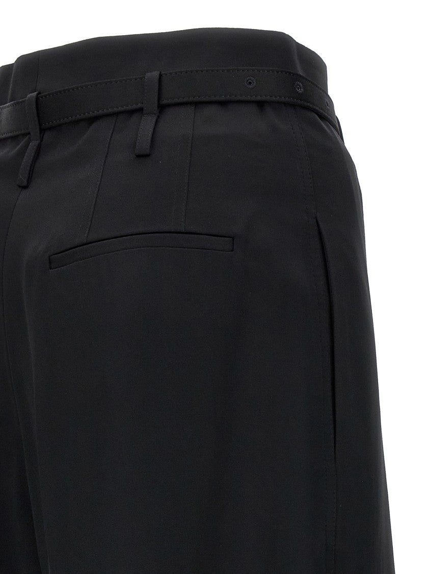 Jil Sander High-Waisted Tailored Trousers With Adjustable Ankle Straps