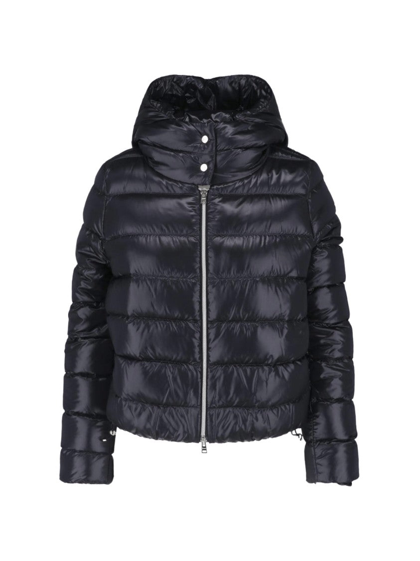 Herno Black Hooded Waterproof Down Jacket