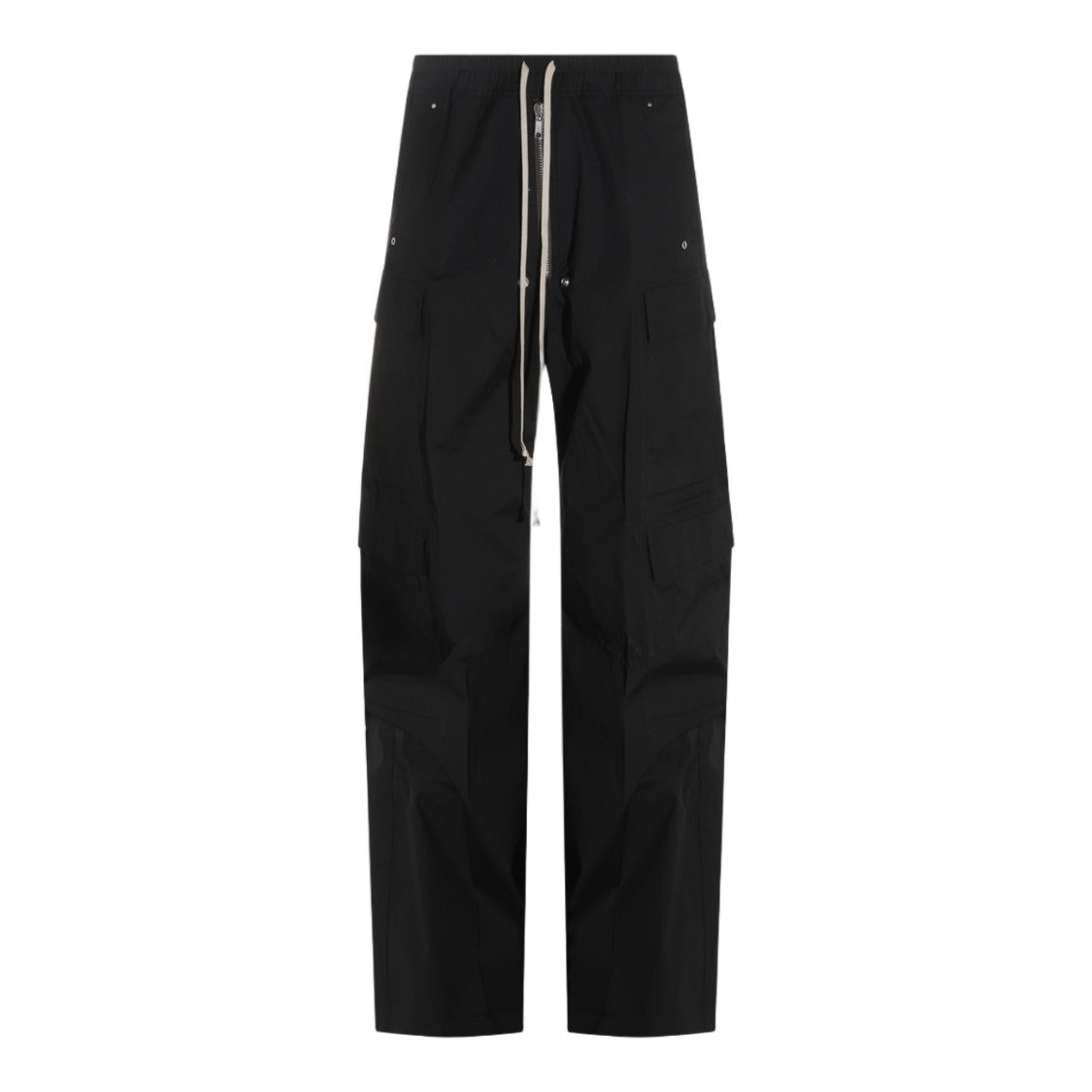 Rick Owens Relaxed Fit Black Trousers With Cargo Pockets