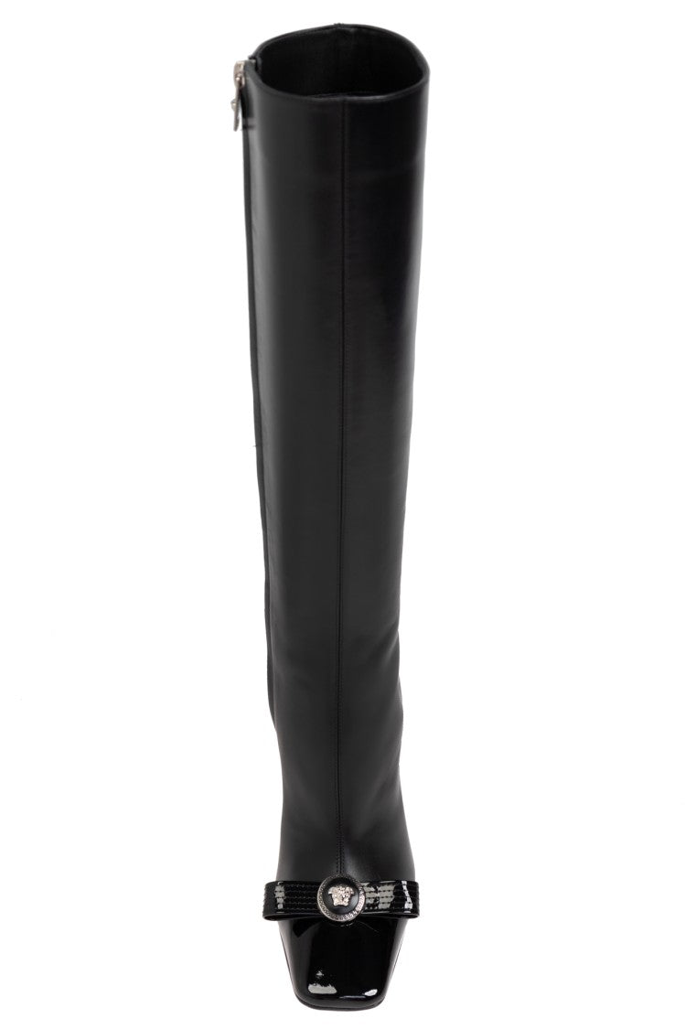 Versace Gianni Ribbon Heeled Boots