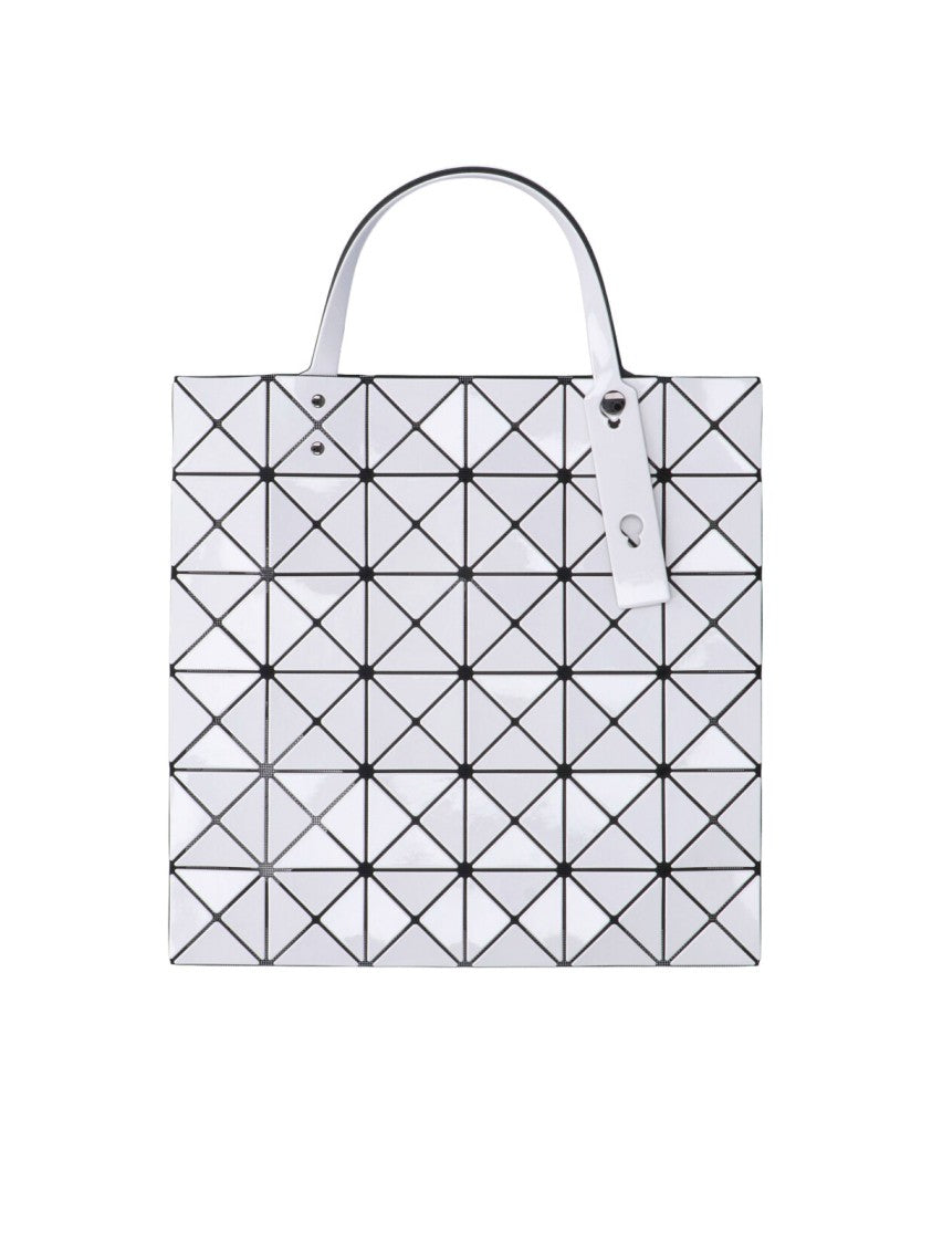 Bao Bao Issey Miyake White Prism Geometric Pvc Adjustable Tote Bag