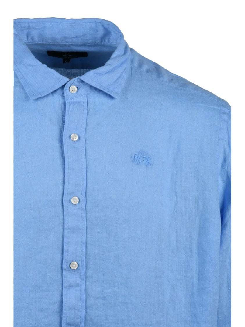 La Martina Light Blue Linen Shirt
