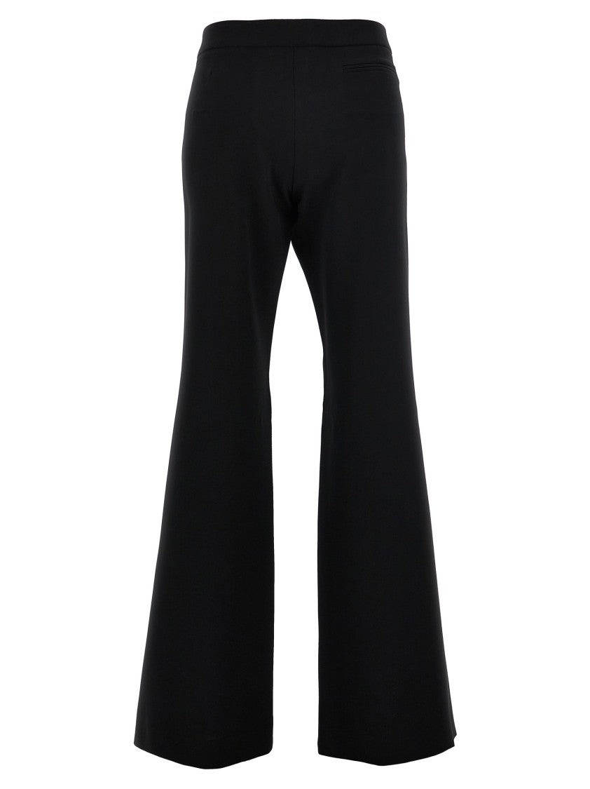 Moschino Flared Leg Crepe Pants With Hook