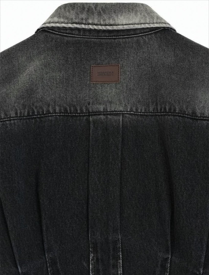 Moschino Fitted Black Denim Shirt