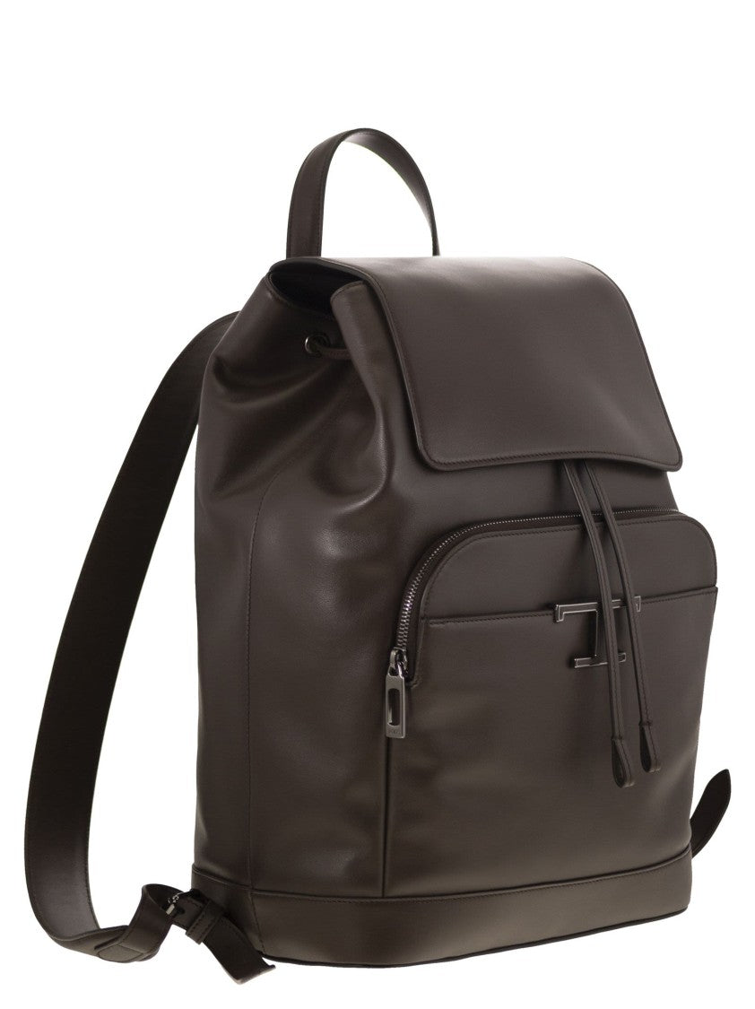Tod's T Timeless Medium Leather Backpack