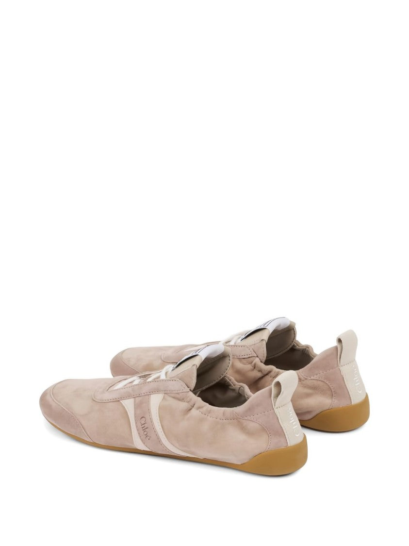 Chloé Matte Finish Flat Shoes With Elasticized Sides