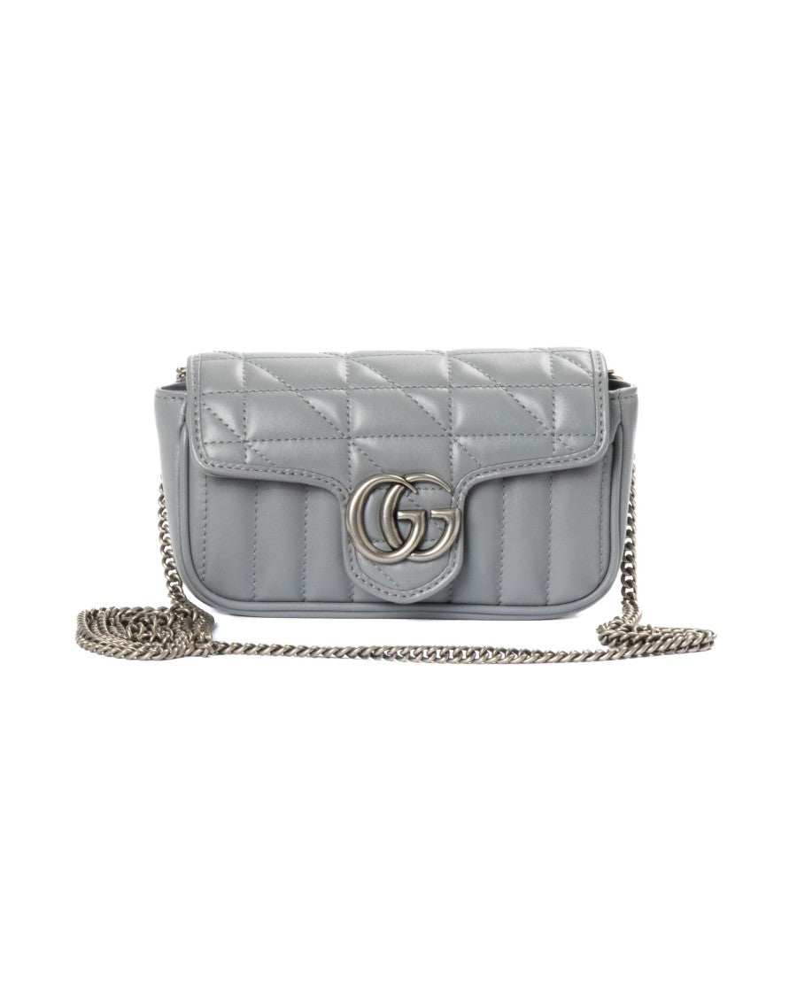 Gucci Compact Matelassè Shoulder Bag With Silver Hardware