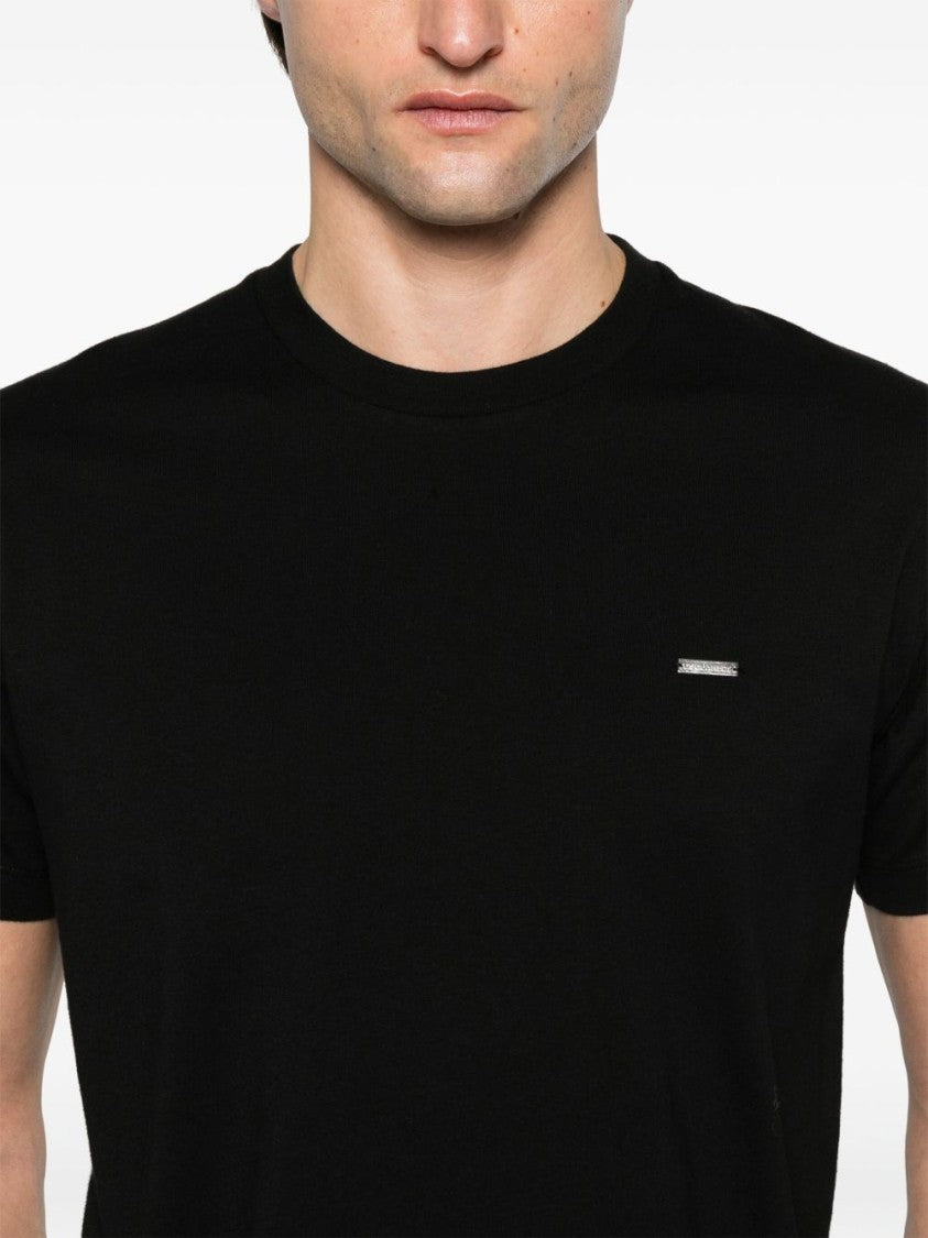 Dsquared2 Classic Black T-Shirt With Round Neck