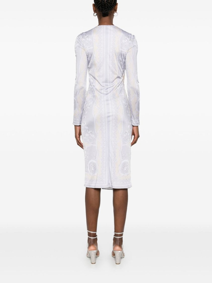 Versace Knee-Length Dress With Medusa Safety Pin Detail