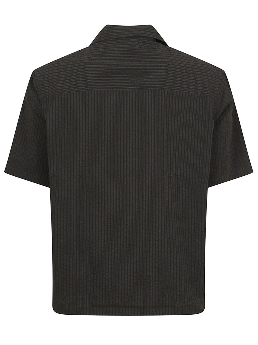 Maison Kitsuné Green Short-Sleeve Shirt With Relaxed Fit