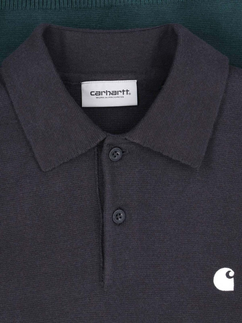 Carhartt Wip Multicolor Striped Viscose-Blend Long-Sleeve Polo Shirt