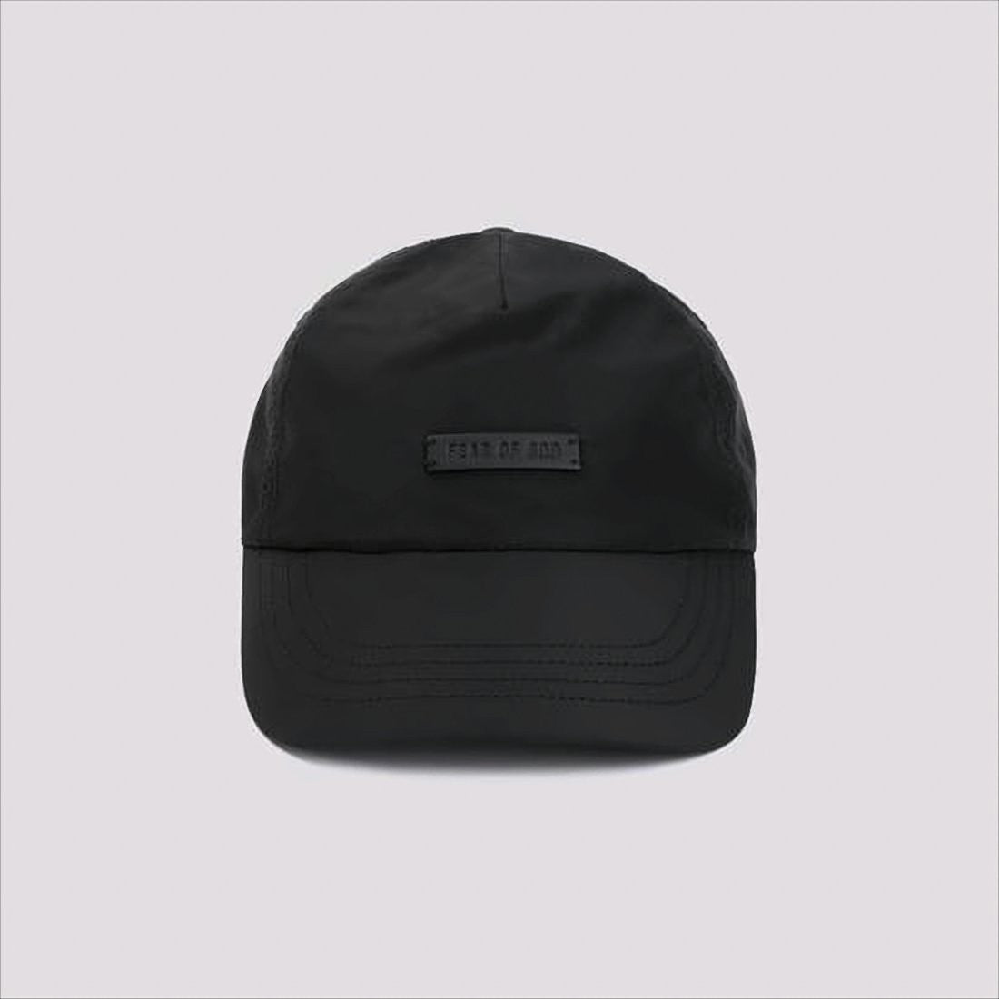 Fear Of God Minimalist Black Polyester Cap With Embossed Patch