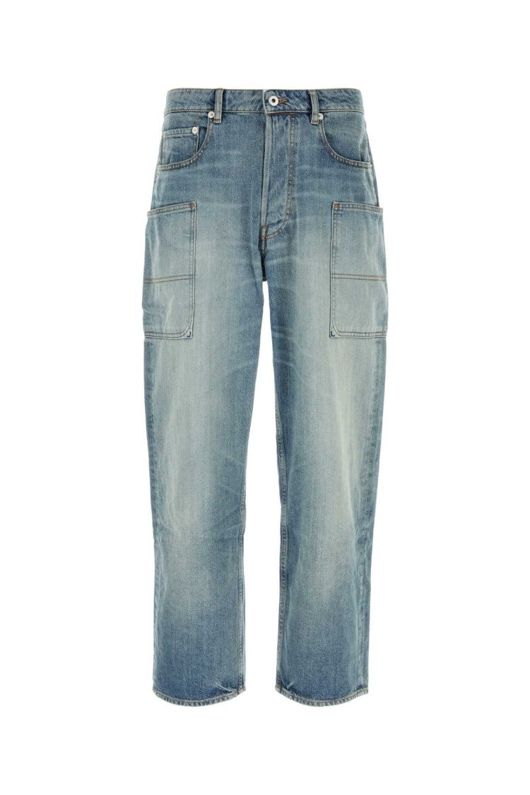 Kenzo Relaxed Fit Denim Jeans With Cropped Length