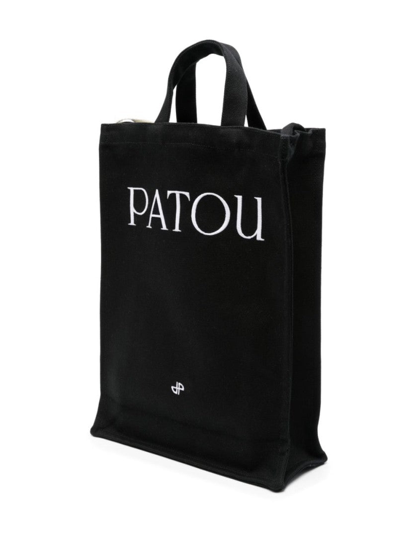 Patou Black/White Shoulder Bag With Logo
