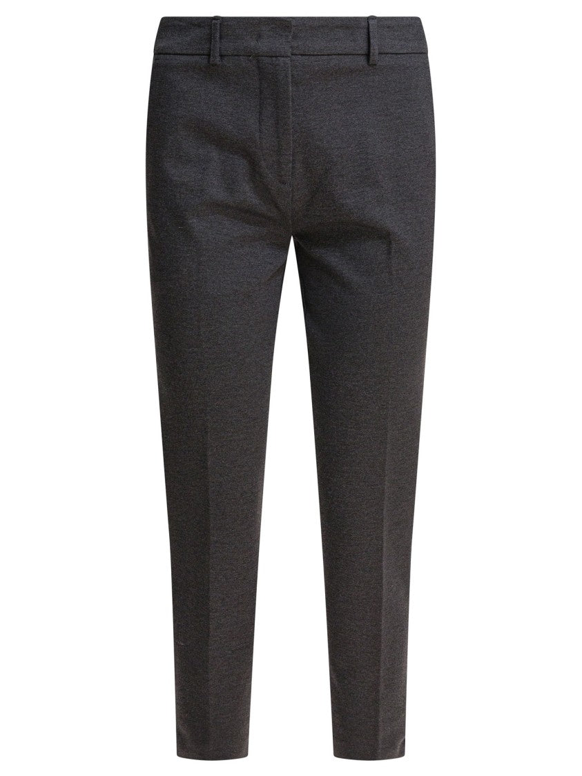 Semper Slim-Fit Viscose Pants With Back Pleats