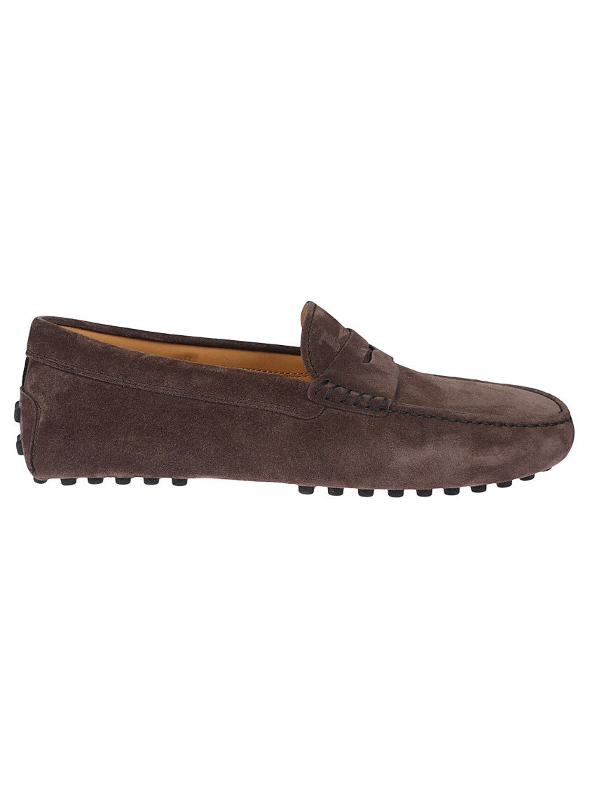 Tod's Brown Leather Loafers With Minimalist Design