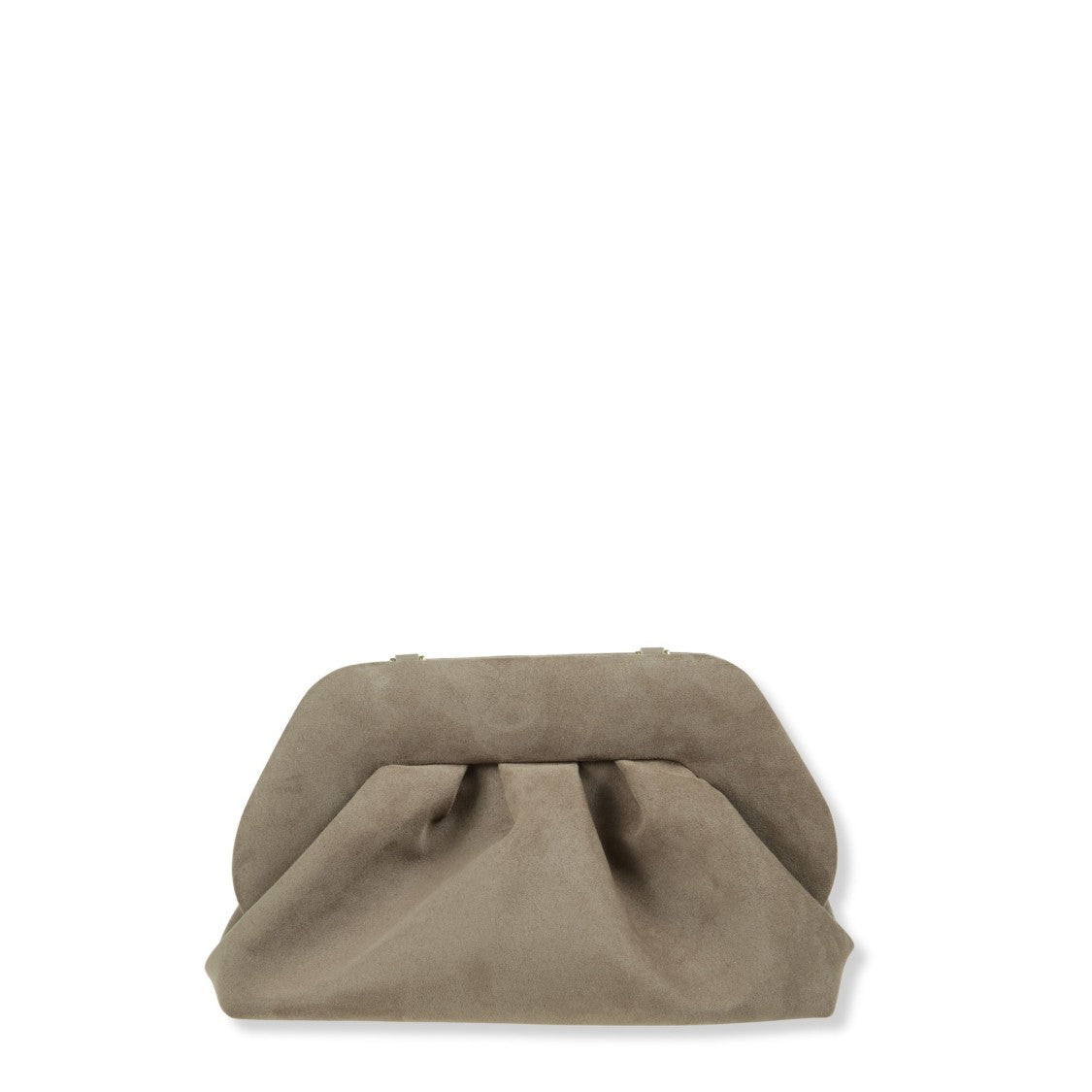 Themoirè Suede Handbag In Muted Mud Tone