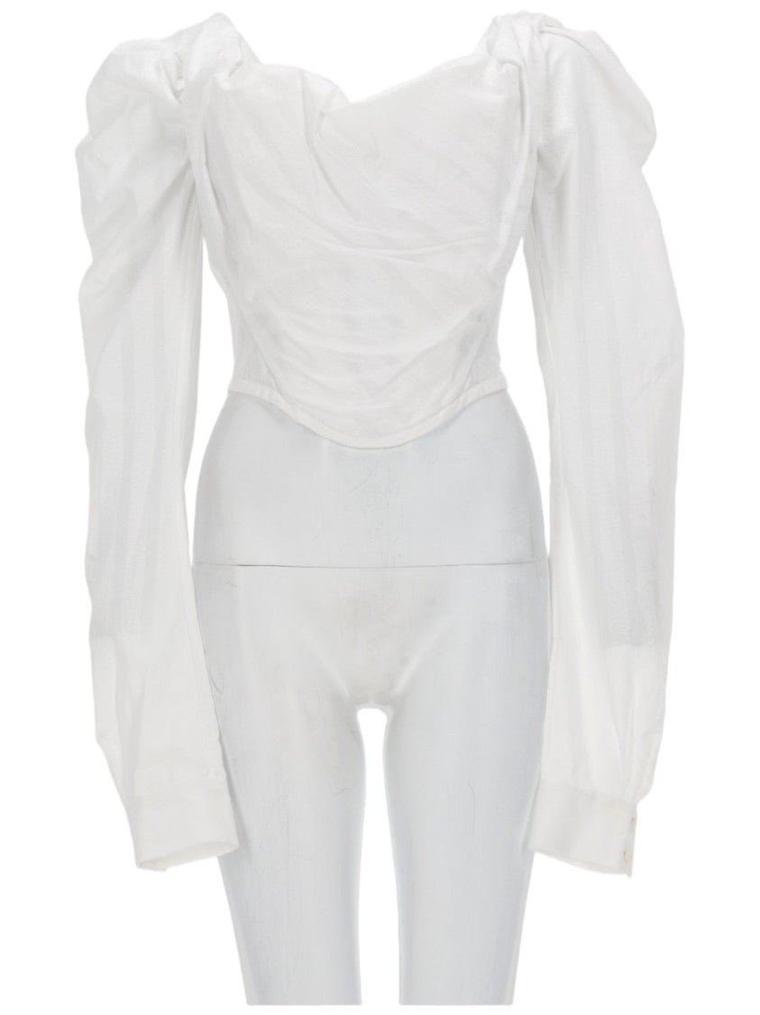 Vivienne Westwood Sunday Corset Puff Sleeves Blouse