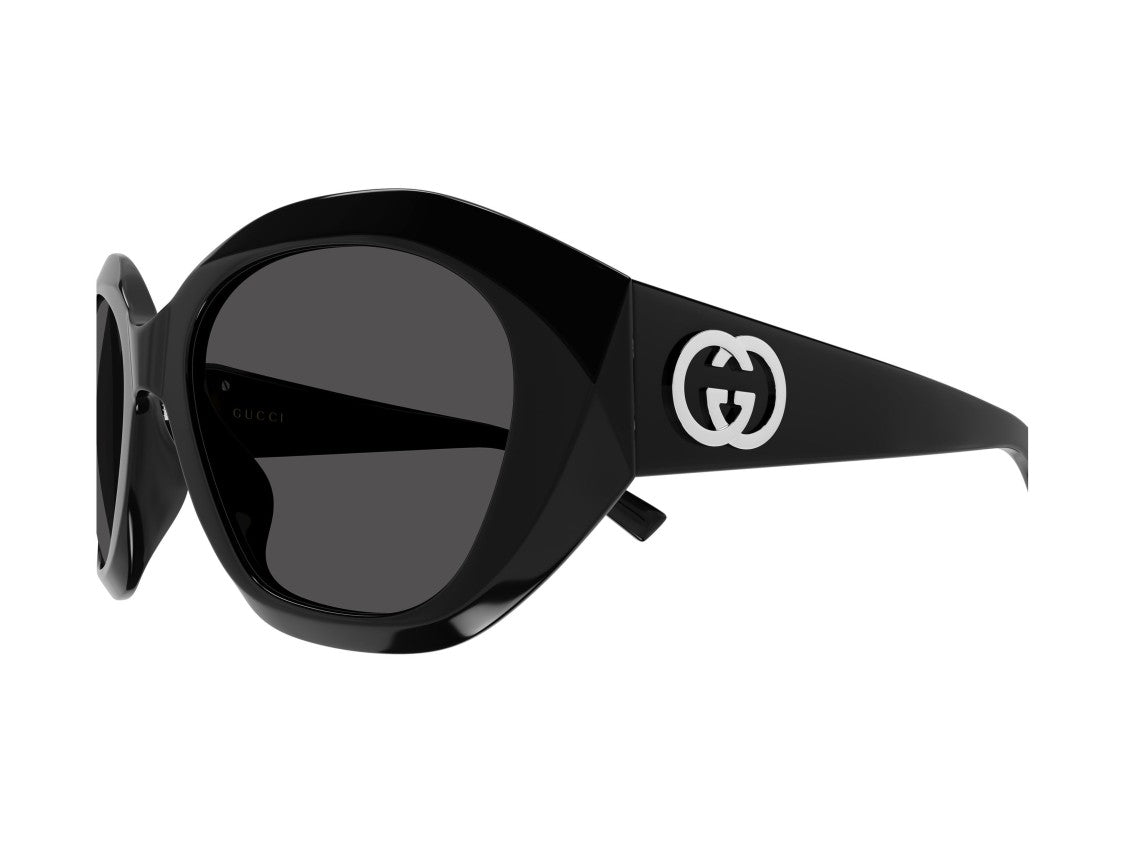Gucci Black Gg2200s Oversized Geometric Acetate Sunglasses