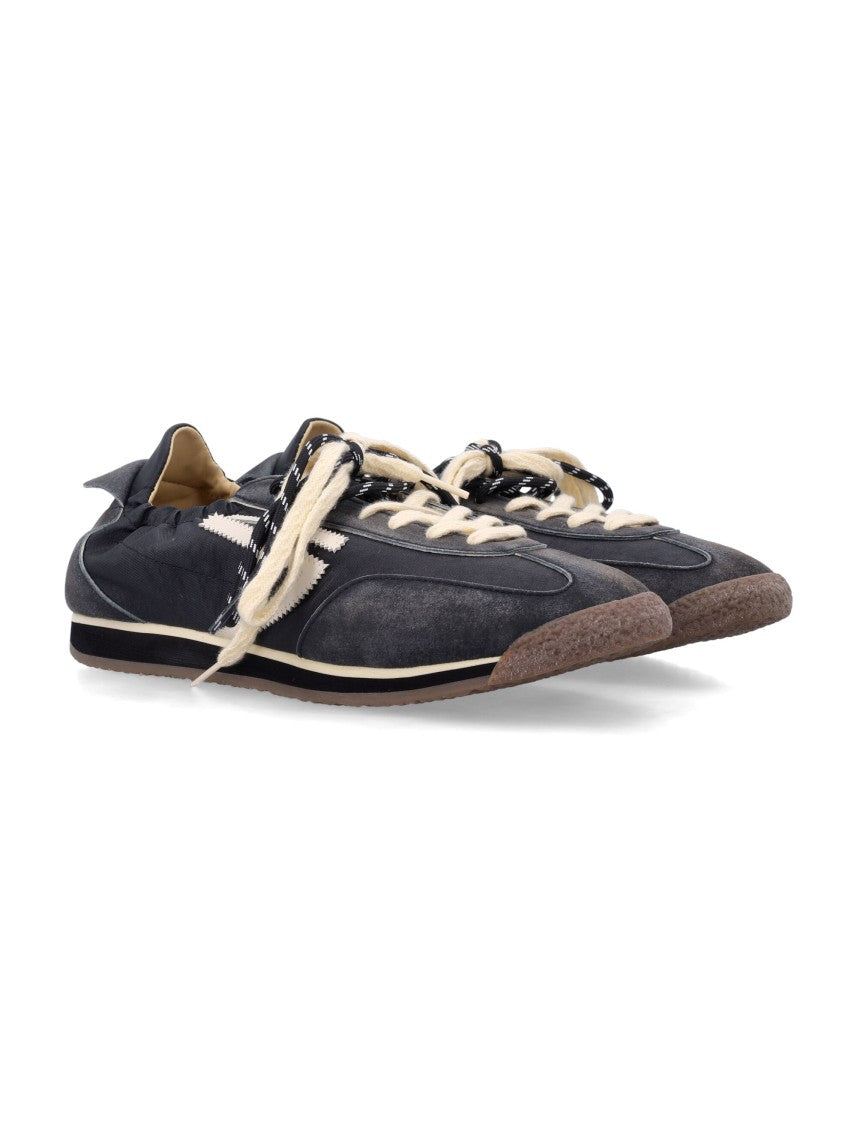 Puraai Panther Vintage Nylon Suede Sneakers