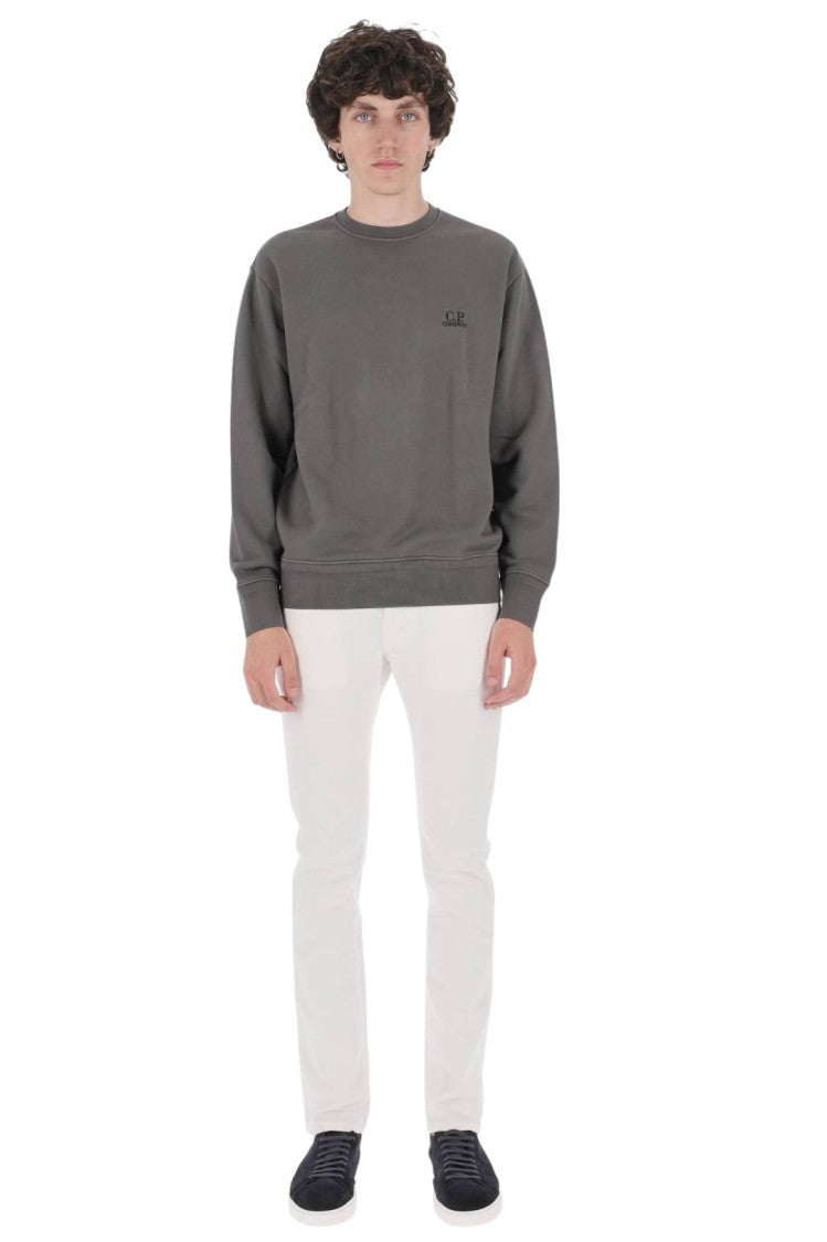 C.P. Company Cotton Crewneck Sweatshirt With Resist-Dyed Finish