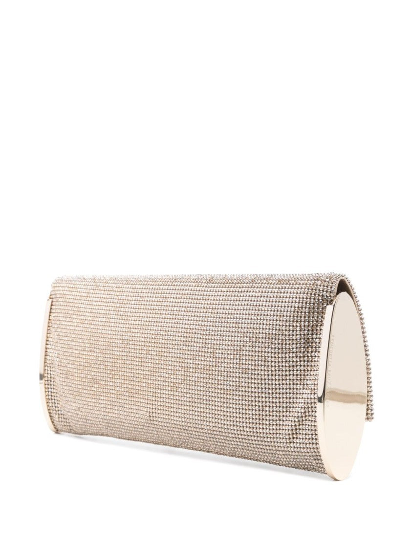 Benedetta Bruzziches Sand Crystal Mesh Clutch