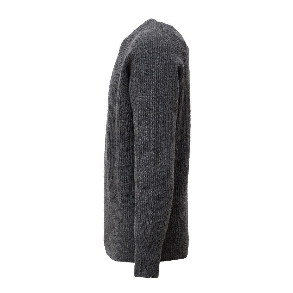 Amaranto Ribbed Knit Overfit Sweater With Four-Button Placket