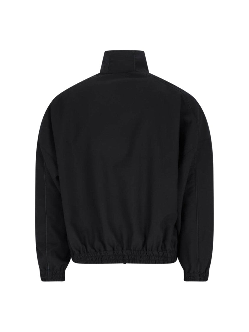 Willy Chavarria Black Structured Minimalist Zipper Cotton Casual Jacket