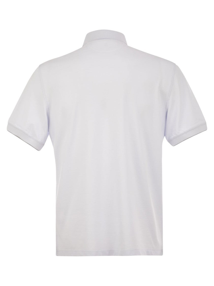 Brunello Cucinelli Cotton Polo Shirt With Printed Logo