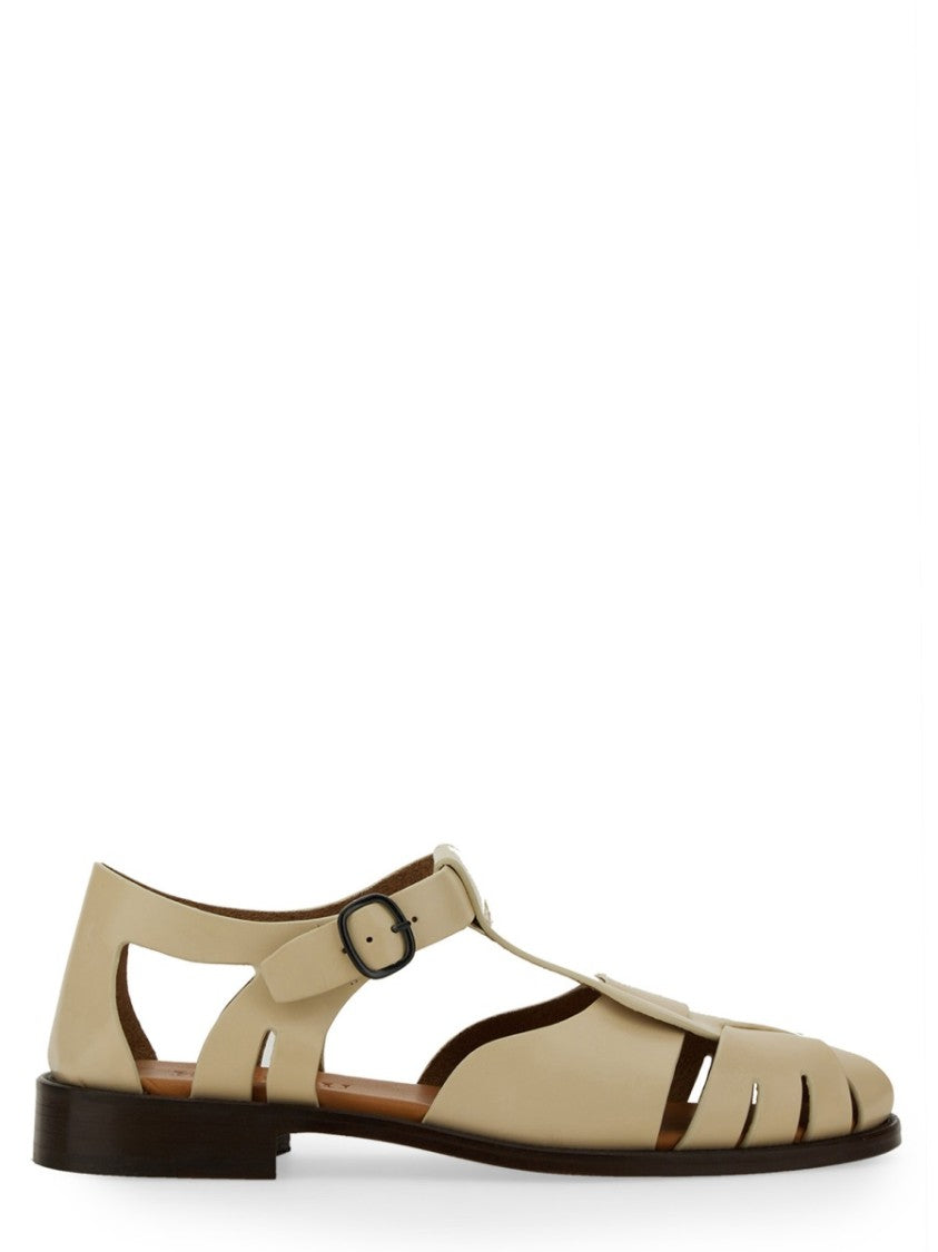 Hereu Peach Calfskin Closed Toe Sandals