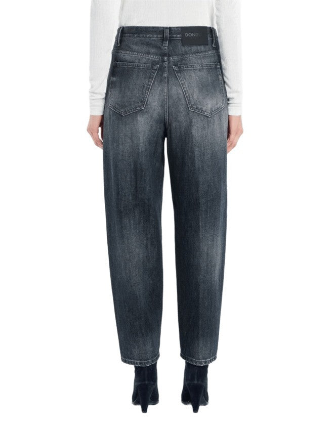 Dondup Vintage Black Relaxed-Fit Jeans With Tapered Leg And Five-Pocket Design