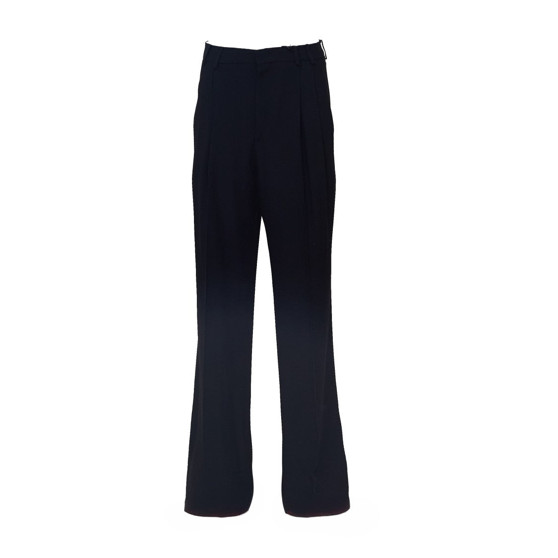 N°21 Wide Straight Leg Pants With Front Pleats And Zip Closure