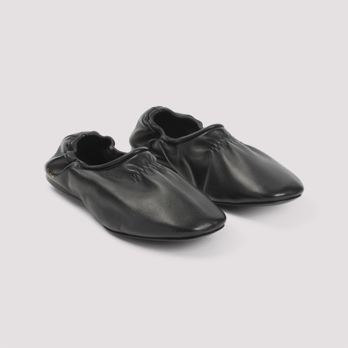 Alaïa Pointed Toe Black Lamb Leather Sandals