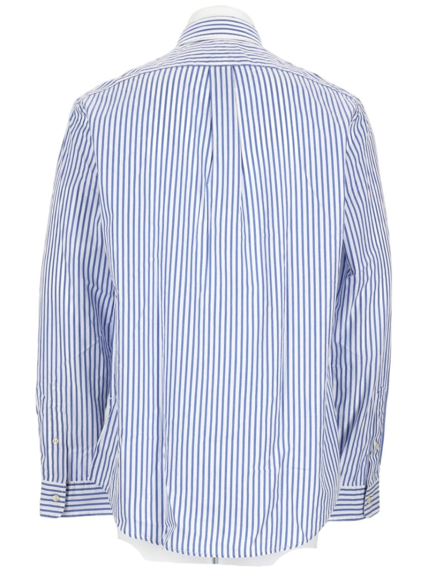 Polo Ralph Lauren Blue Striped Cotton Button-Up Shirt