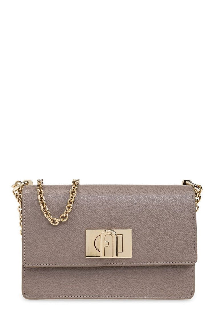 Furla Shoulder Bag With Structured Silhouette And Gold-Tone Clasp