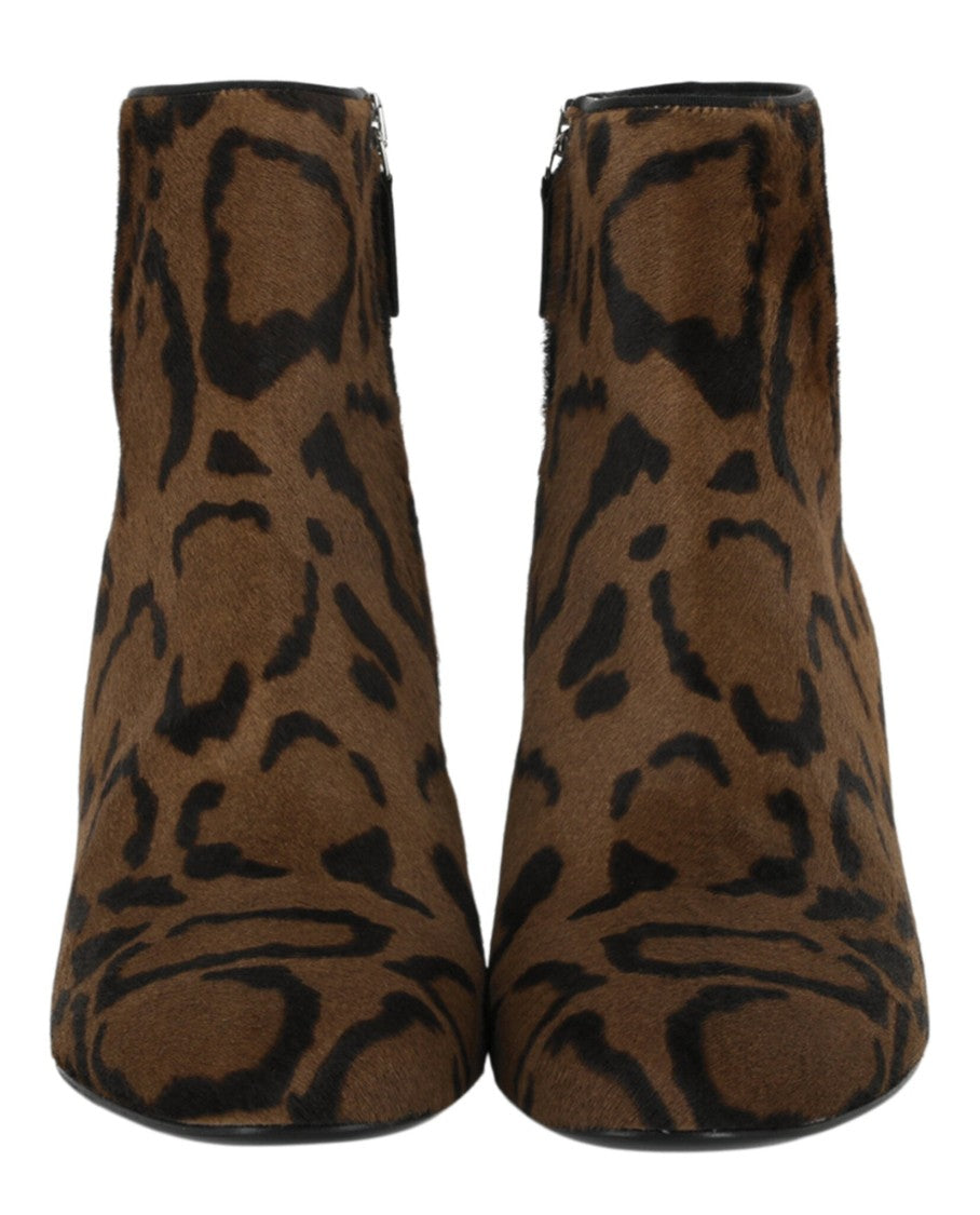Ferragamo Ankle-Length Booties With Faux Jaguar Print