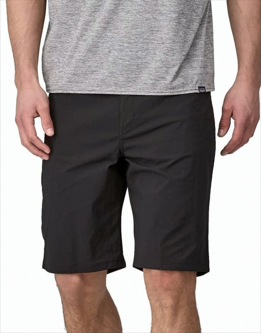Patagonia Minimalist Black Tailored Shorts With Functional Pockets