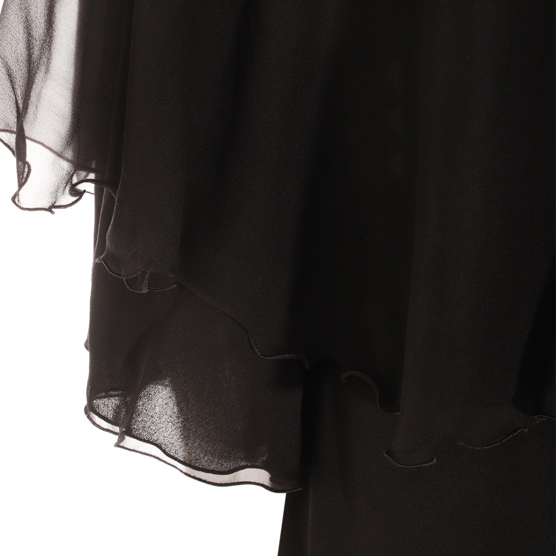 Saint Laurent Flowing Black Silk Jumpsuit With Open Back Detail