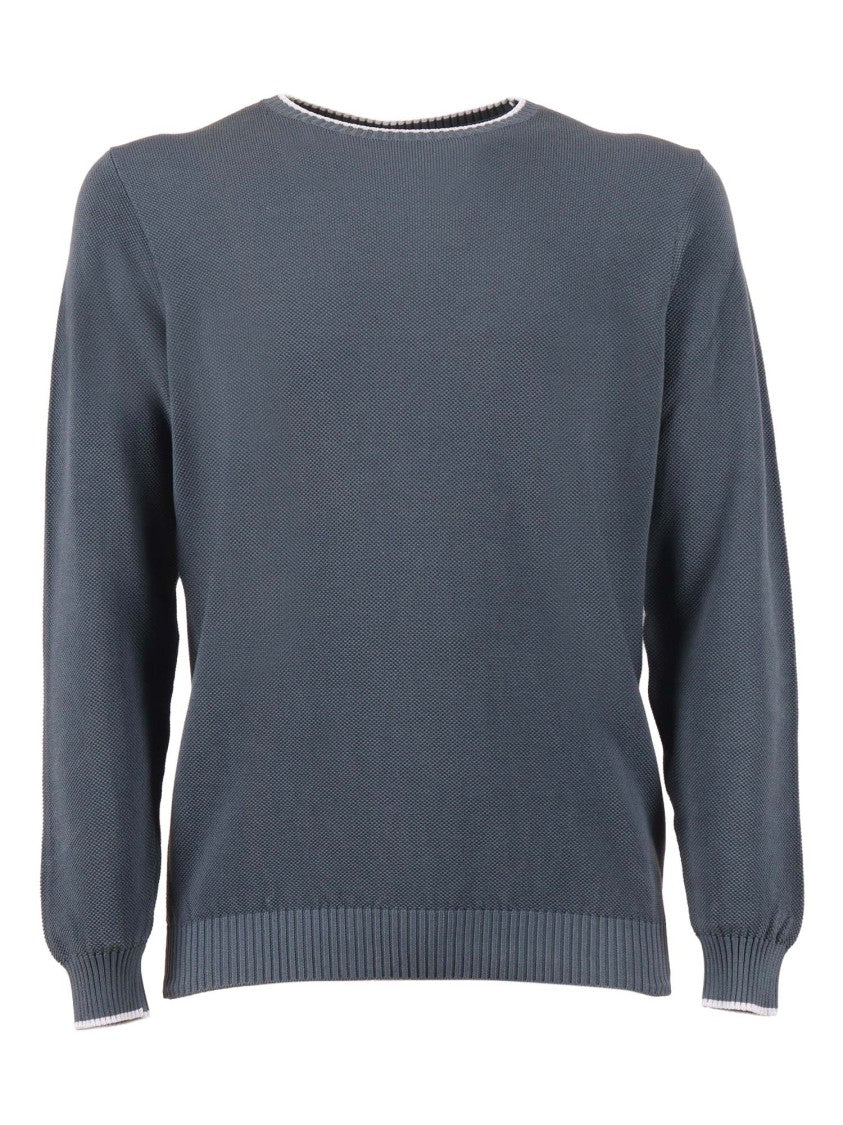 Fedeli Textured Knit Ribbed Long Sweater