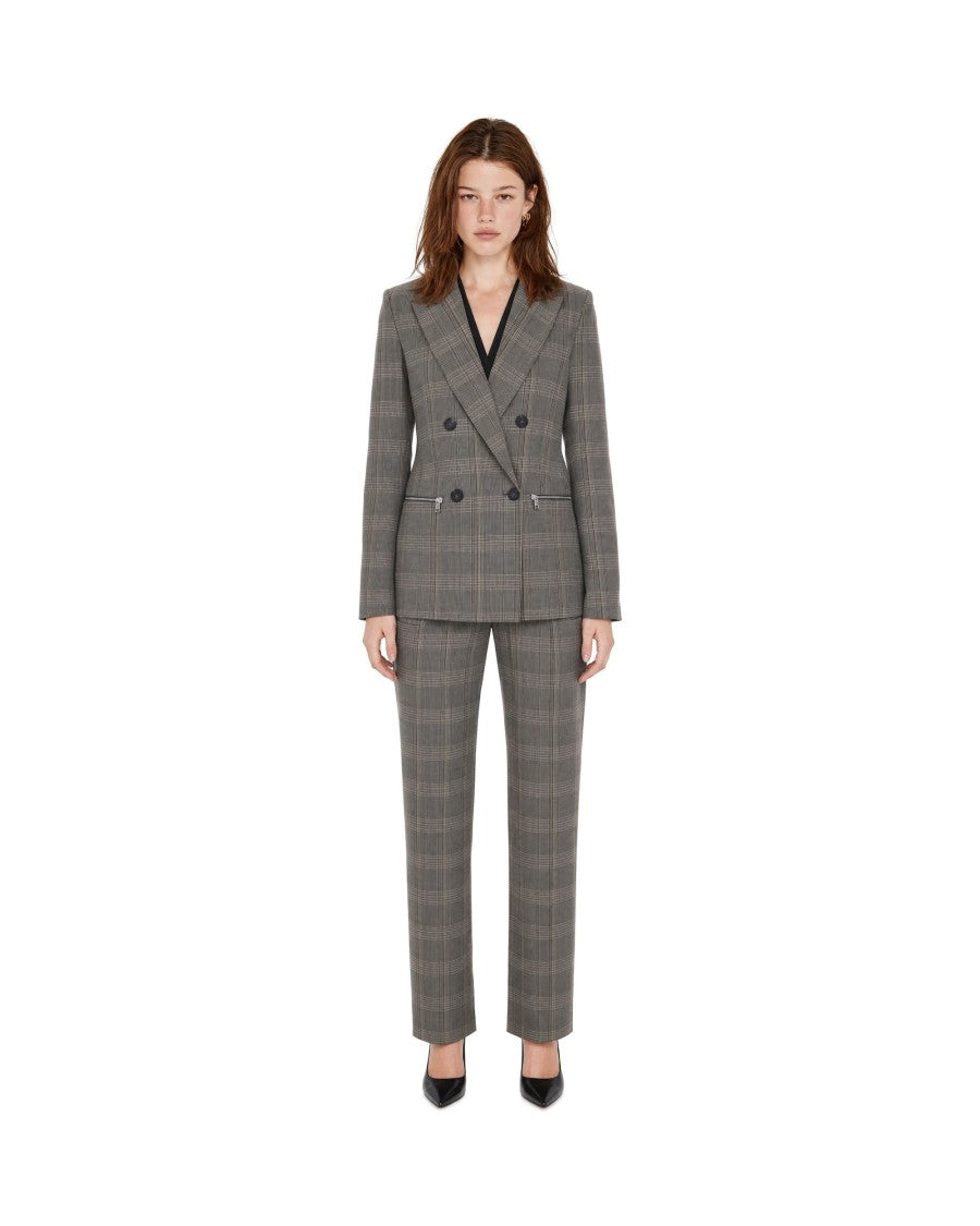 Patrizia Pepe Prince Of Wales Tailored Straight-Leg Pants
