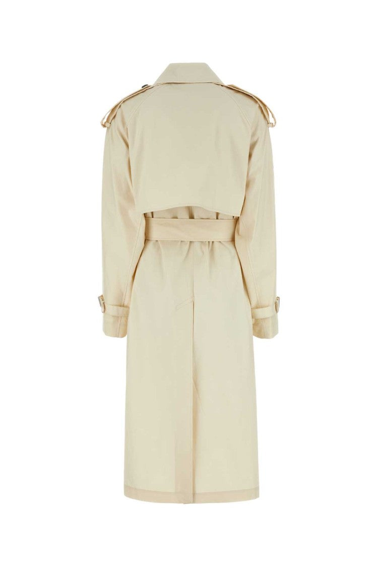 Burberry Ivory Gabardine Trench Coat