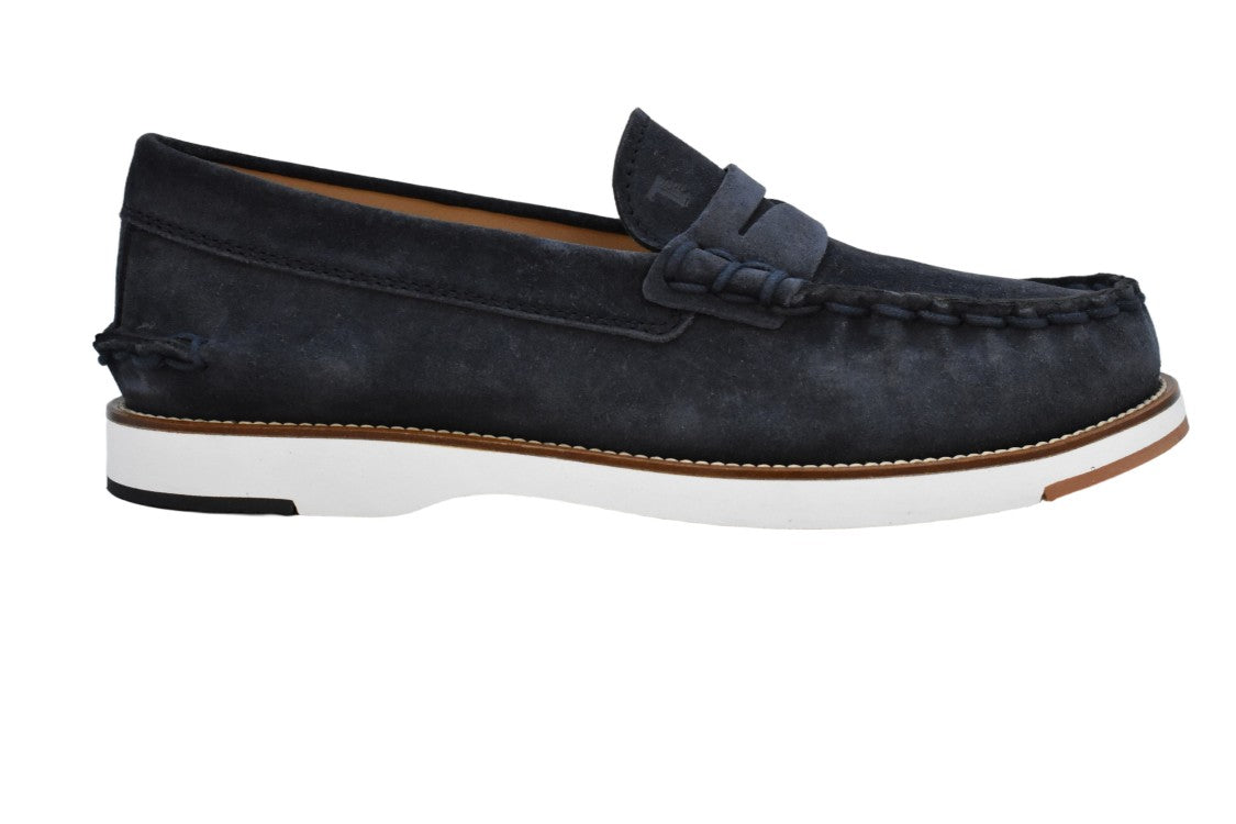Tod's Moccasin-Inspired Blue Flat Shoes