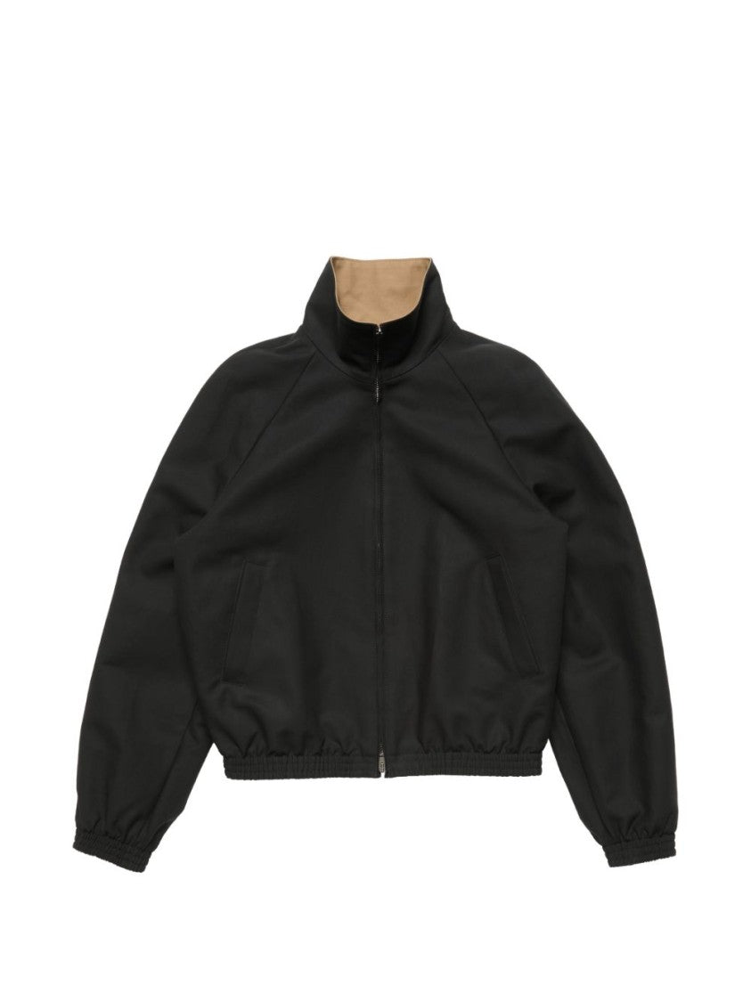Acne Studios Cropped High Collar Embossed Jacket