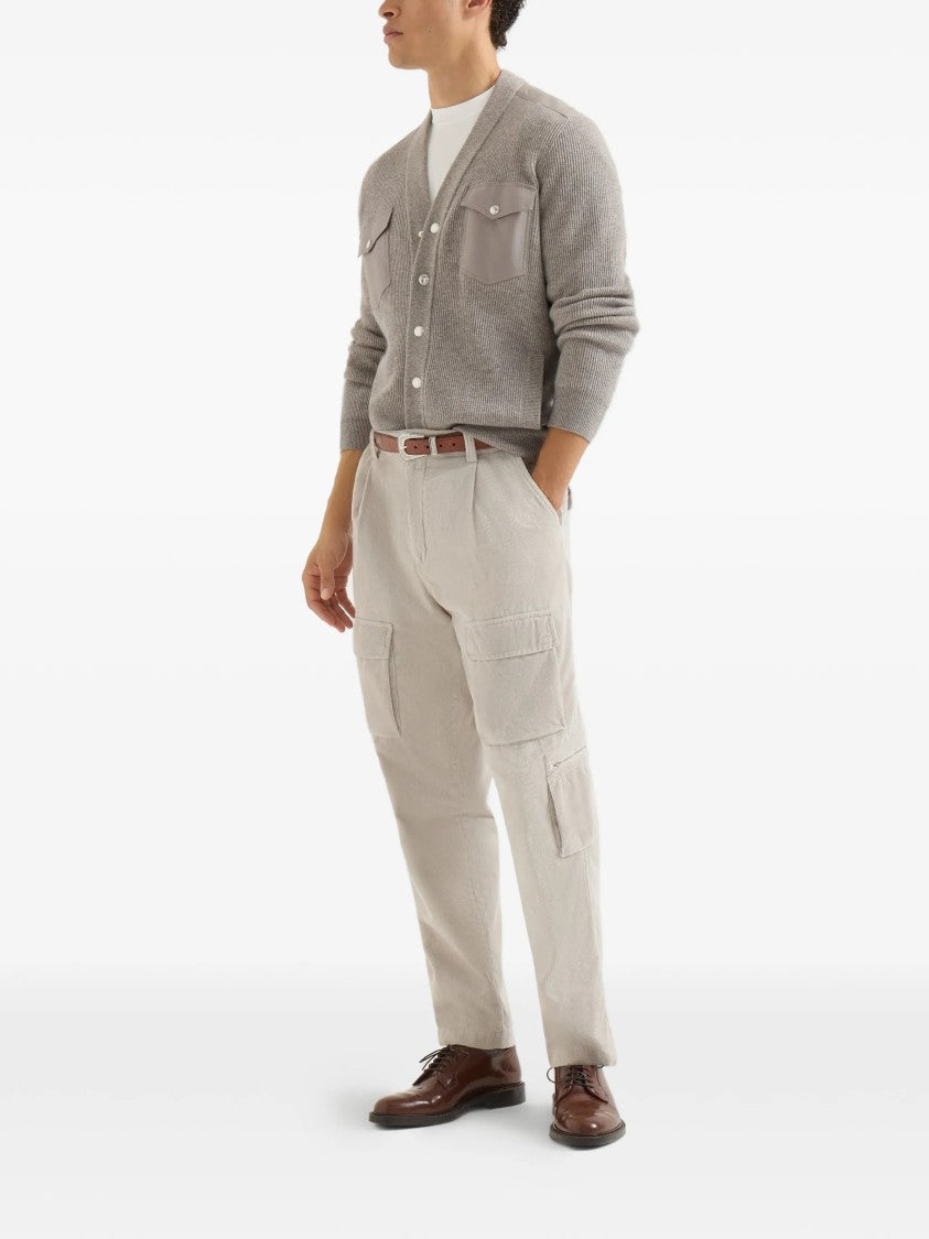 Brunello Cucinelli Cotton Embroidered Logo Crewneck T-Shirt
