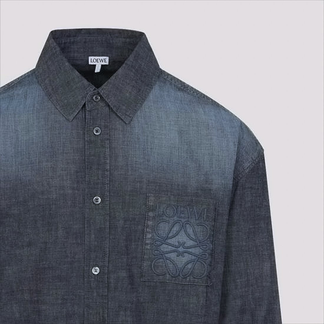 Loewe Subtle Gradient Long-Sleeve Shirt With Intricate Embroidery