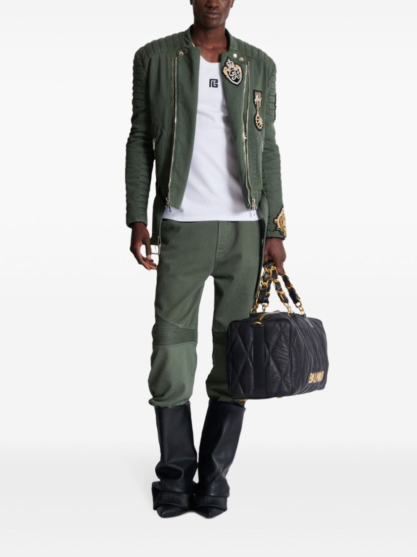 Balmain Fitted White Sleeveless Top