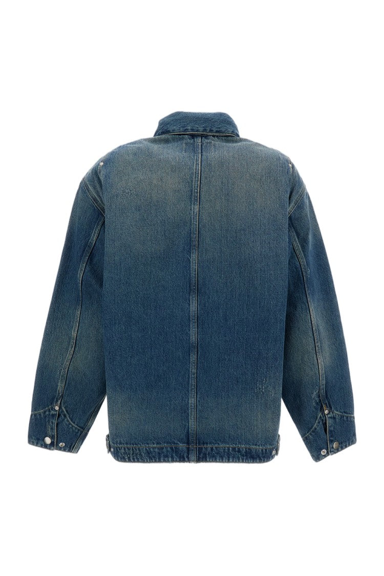 Carhartt Wip Boxy Fit Denim Jacket With Triple-Stitched Seams